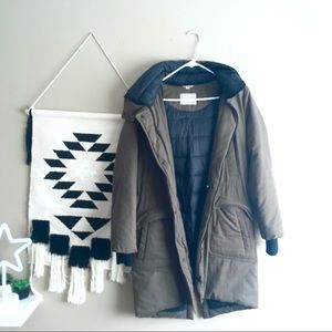 SOIA & KYO olive winter parka XS read